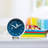 Analogue Quartz Movement / Crystal Tabletop Clock with Alarm in Blue