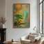 Art mural encadré, impressions murales abstraites rétro pour chambre à coucher - 16 po x 24 po-1317471380-1317471382