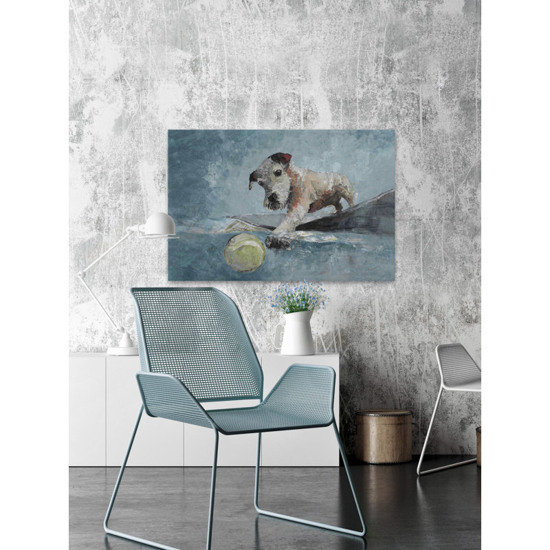 Fetch That Ball - Wrapped Canvas Painting, 30 cm H x 45 cm W x 3.81cm D