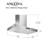 Ancona Moderna 36" Wall Mount Rectangular Range Hood with Night Light Feature in Stainless Steel