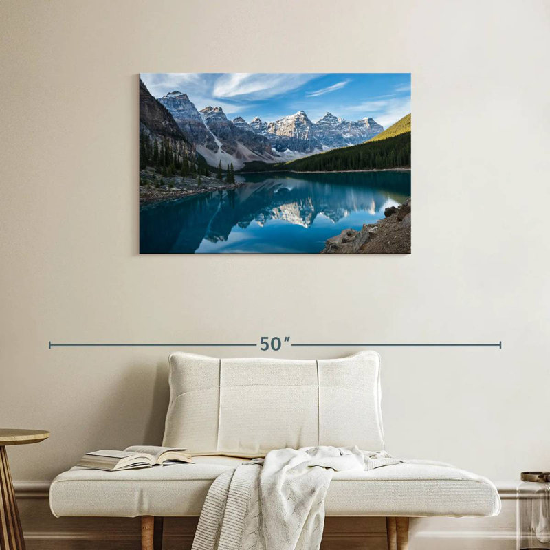 Lac Alaine Moraine dans la vallée, H 24 po x l 36 po