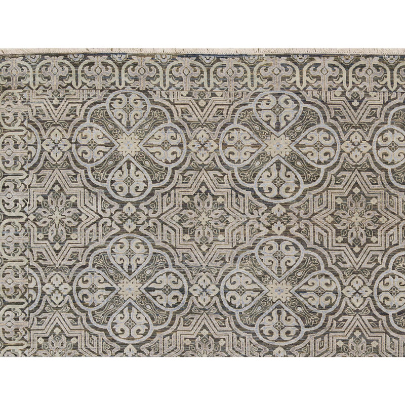 Geometric Area Rug in Charcoal