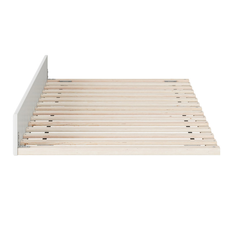 Lit gigogne en bois massif Sanvir, Simple TG, Blanc