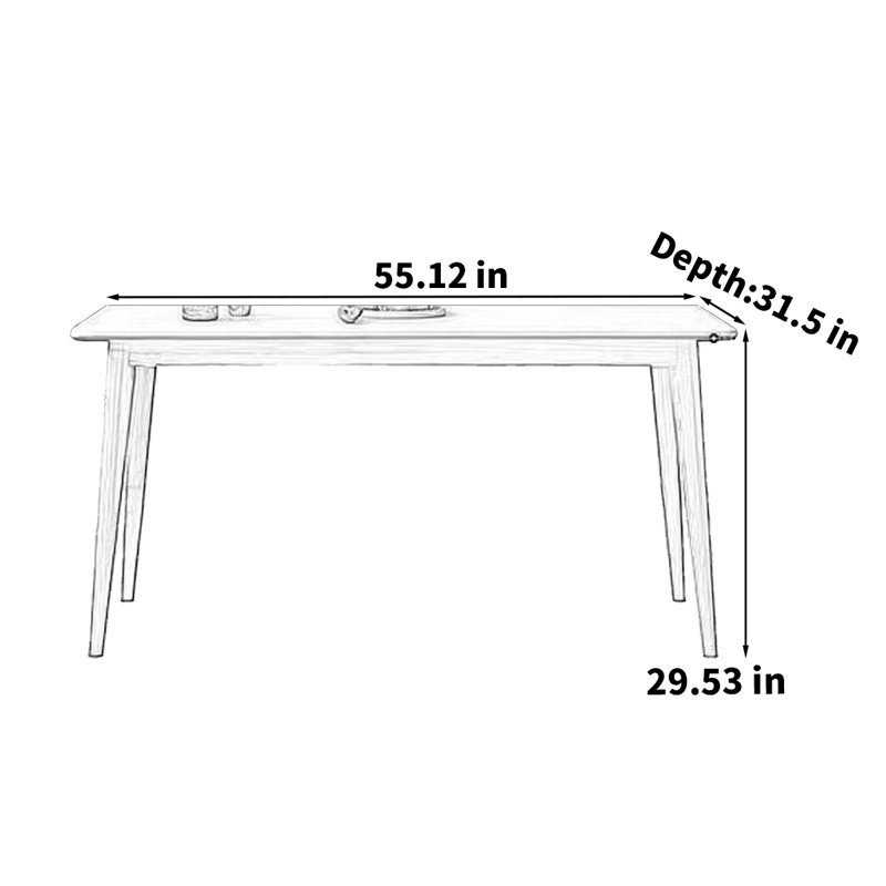 Knipe, H 29,53 po x L 55,12 po x l 31,5 po