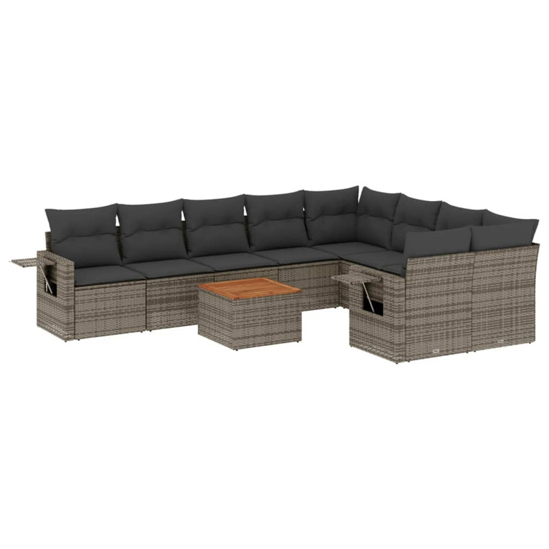 Ensemble de canapé de jardin Vidaxl gris