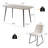 55.1'' Rectangular Dining Table Set, Modern Kitchen Table Set For Kitchen, Dining Room, Home Furniture(1 Table 4 Chairs)-109615558-109615563