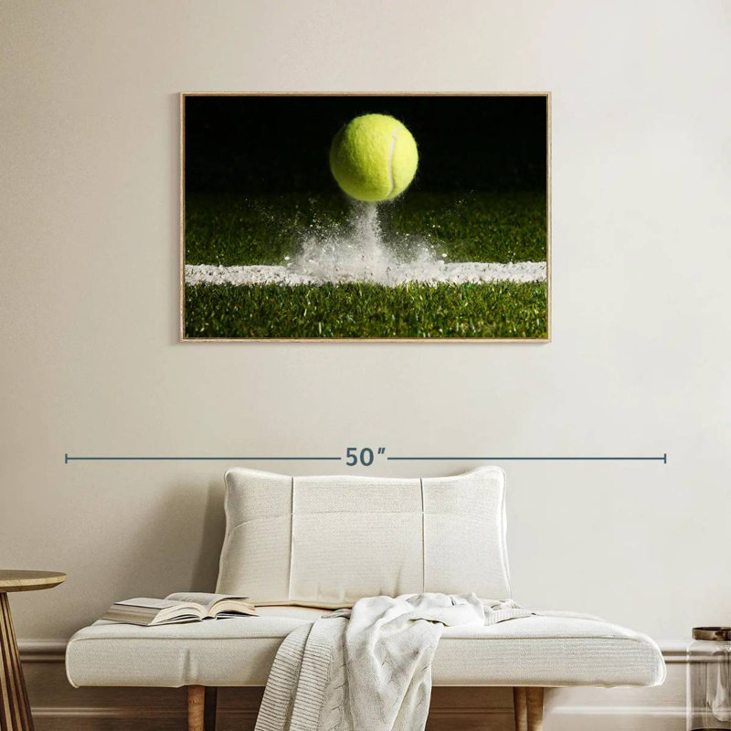 Match Match Tennis, Cadre flottant en bois naturel, 37 po x 25 po