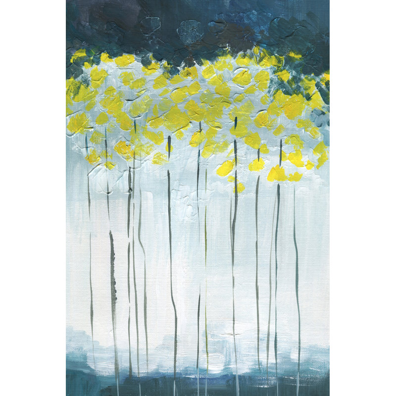 Adinel «Yellow Overgrowth», reproduction de peinture acrylique sur toile tendue, H 36 po x l 24 po x P 1,5 po