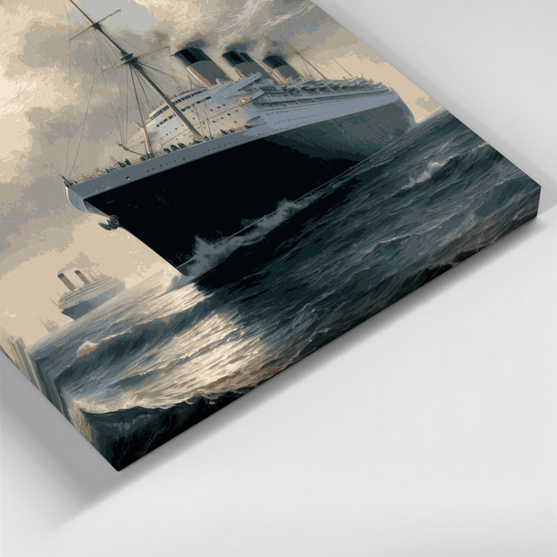 Art sur toile beige, H 16 po x l 20 po
