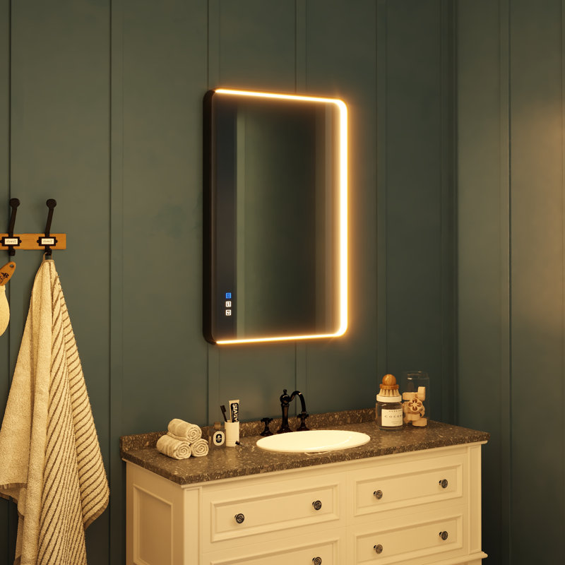 Miroir de salle de bain mural, 24 po x 36 po, Rectangle