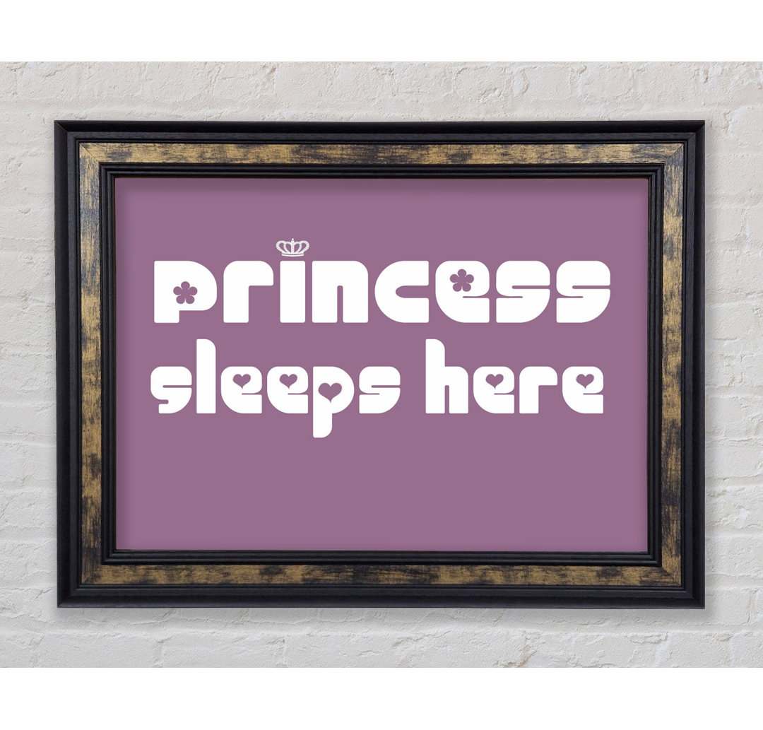 Princess Sleeps 2 Beige - Einzelner Bilderrahmen Kunstdrucke