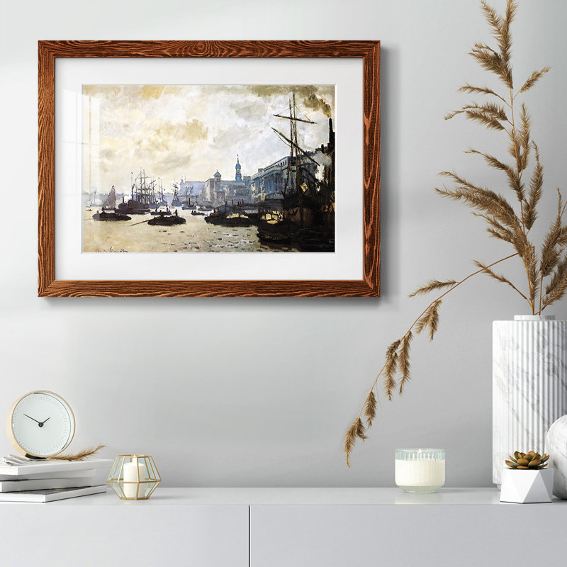 Le port de Londres, 1871, Érable, H 18 po x l 26 po x P 1,5 po