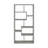 10-Shelf Geometric Bookcase In Grey Driftwood Finish-1609352253-1609352248