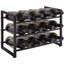 12 Bottle Wine Bottle Rack Black