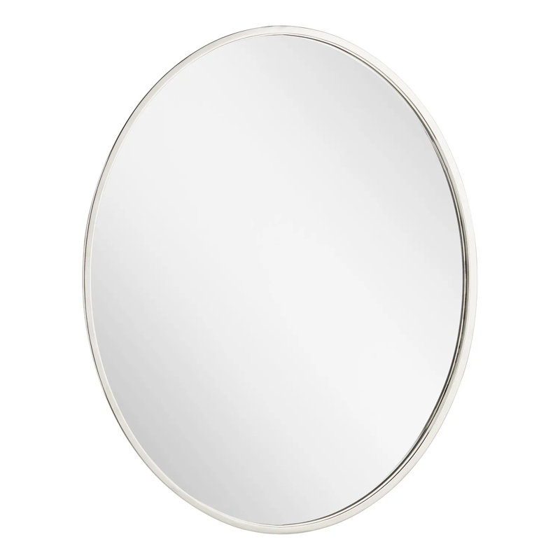 Amyr Oval Decorative Bathroom Vanity Mirror, Nickel