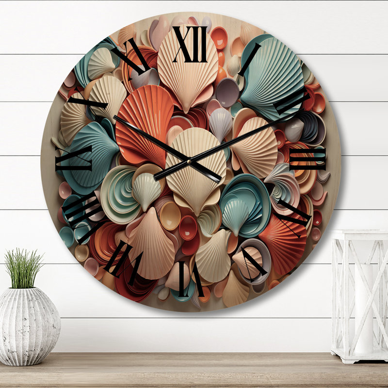 Horloge murale en bois massif Mathura, Moyenne