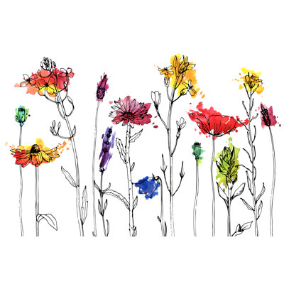 Adelo, dessin de fleurs sur toile