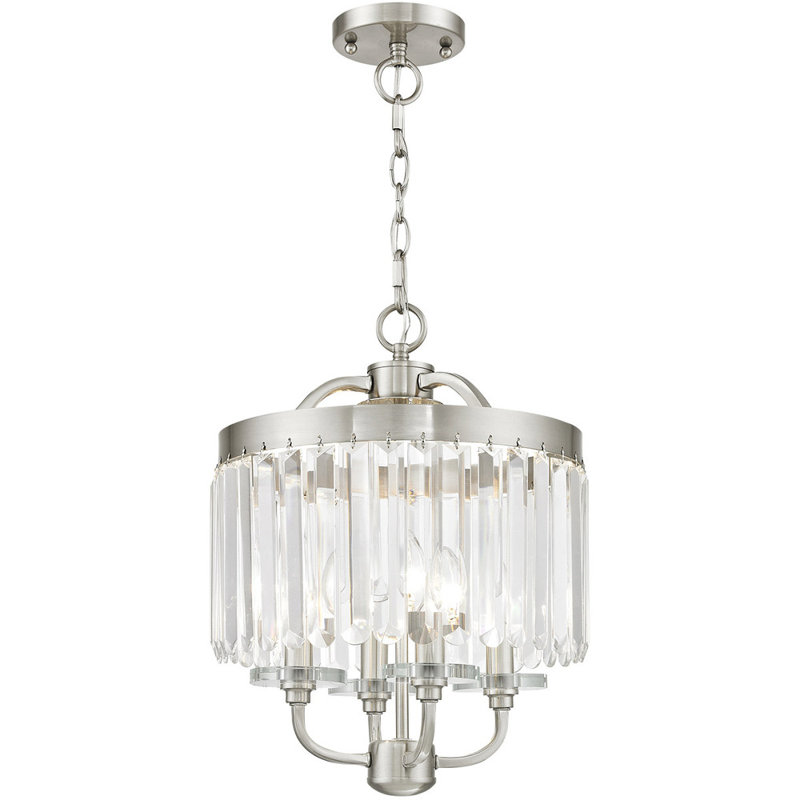 Lustre géométrique unique à 4 lumières DEL