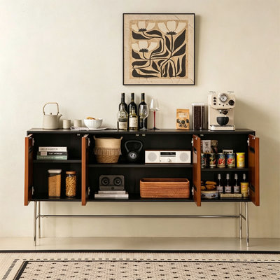 Carved Stainless Steel Buffet Table