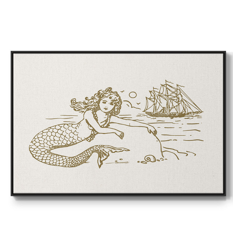 Sunning Mermaid I, H 27 po x l 41 po x P 2 po, Noir