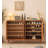 62.99" Brown Rectangular Solid Wood Shoe Storage