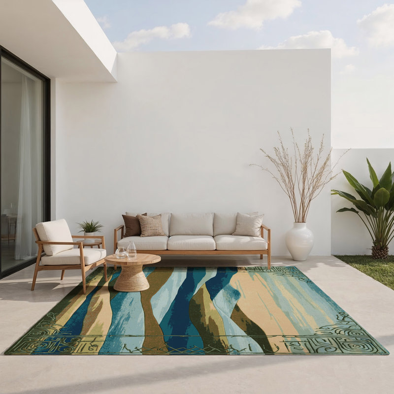 Nebula Echo Indoor And Outdoor Area Rug, Rectangle 8' x 10'