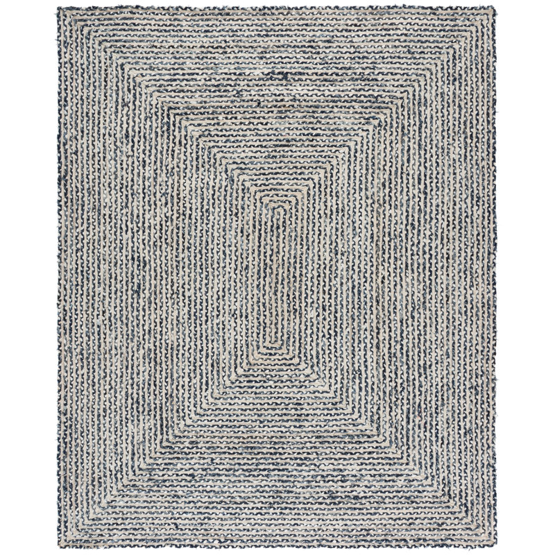 Nini Handmade Cotton Striped Rug, Rectangle 8' x 10'