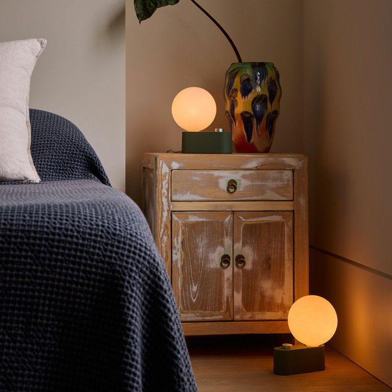 Alumina Multi-Use Lamp In Sage, White