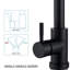 Robinet de cuisine noir mat moderne