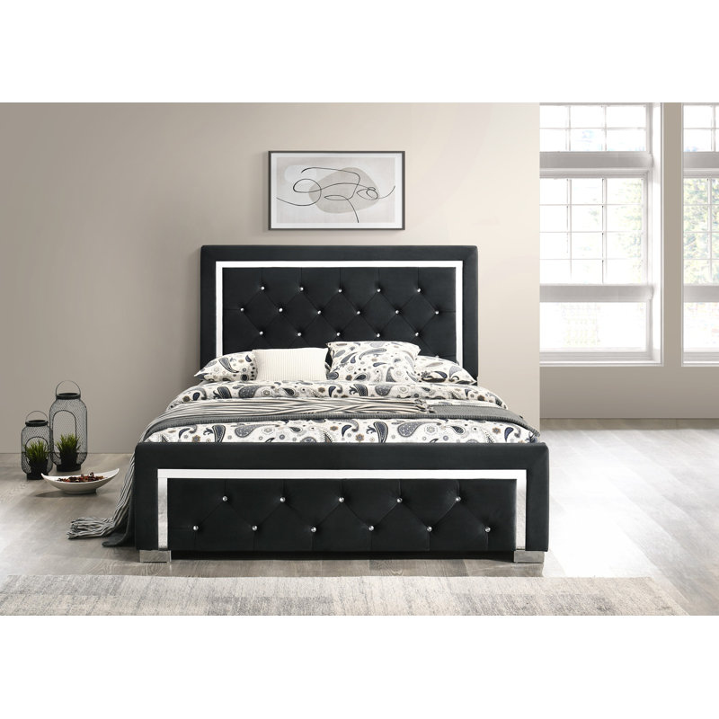 Ozora Upholstered Bed, Single (3'), Black