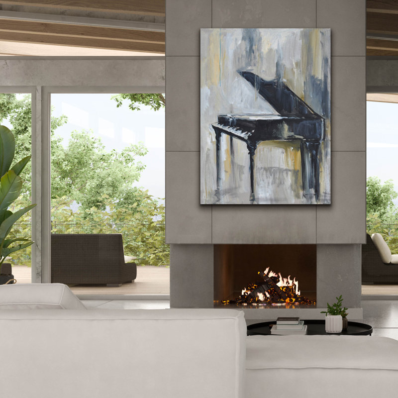 «Epic Graffiti» «Piano Gold JPG» par Jadei, impression sur toile, 40 po x 54 po, H 54 po x l 40 po