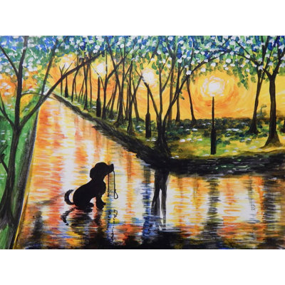 Parc pour chien - reproduction sur toile