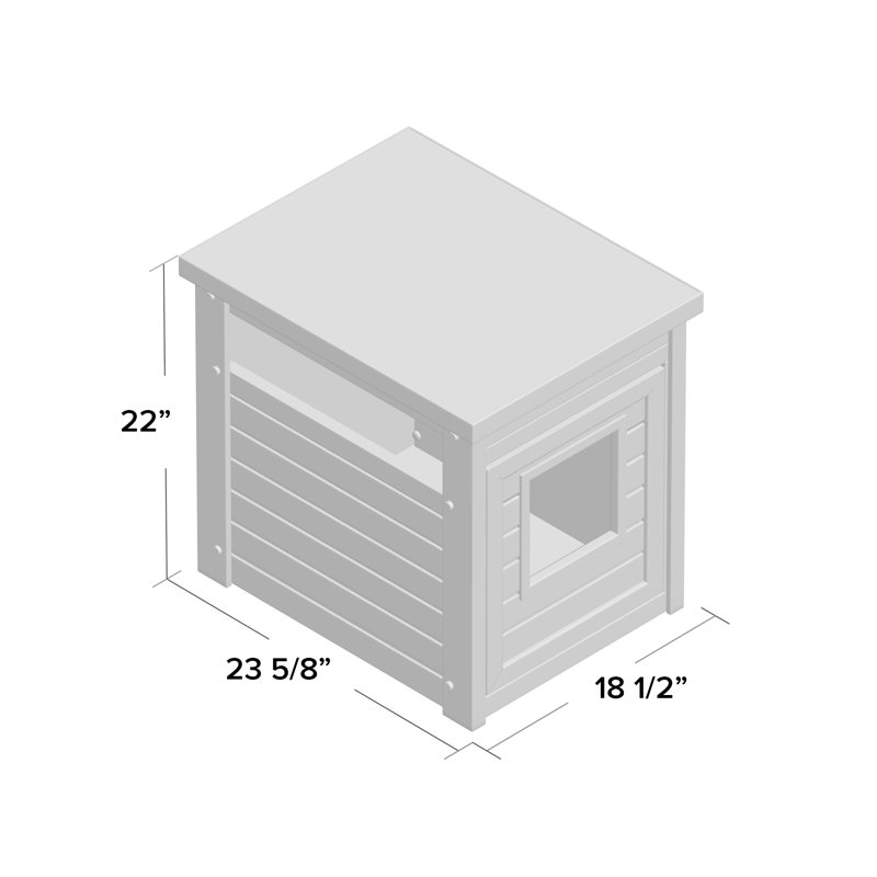 Littell ECOFLEX Litter Box Cover and End Table for Cats, Espresso