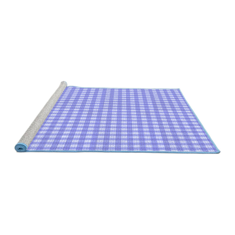Tapis 100% à motifs lavables à la machine 2989 Pat692-BLU, Carré 3 pi