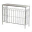 Console 40 po x 14 po x 31 po, clôture arquée en fer rustique, finition argent patinée, table d'appoint