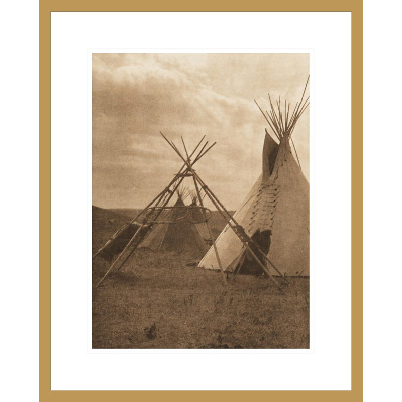 Œuvres d'art - Atsina (The North American Indian c. V. Cambridge MA: The University Press 1909) par Edward Sheriff Curtis, impression giclée sur cadre