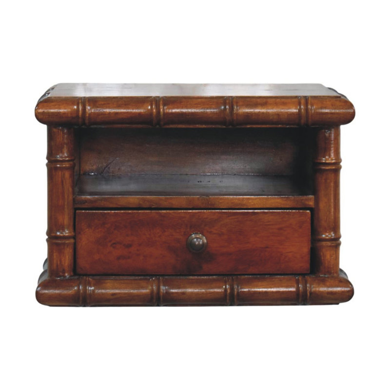 Table de chevet murale en bambou