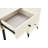 Abraam Make Up Vanity Set Dressing Tabl with Upholstered Stool and Round LED Variable Light Mirror