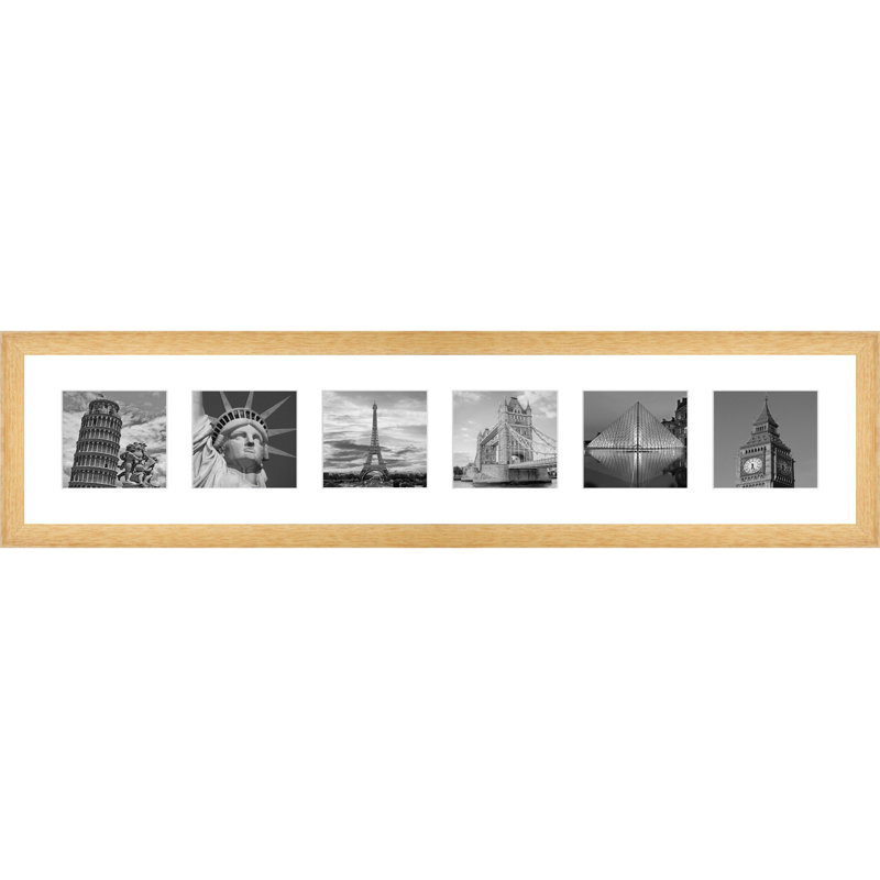Adalhi Wood Picture Frame with Mat, Natural Brown