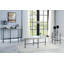 Table basse Brantley en verre transparent et finition gris sable