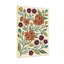 Motif floral de plantes et de fleurs avec des fleurs orange et mauves-122843552