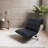 Leather armless chair with soft cushion and metal legs-1915013271