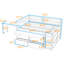 Lit mezzanine bas avec bureau rétractable et tiroirs, tablettes-2122444743-2122444737