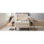 Fauteuil d'appoint rembourré capitonné pour le salon et la chambre à coucher, beige-1717626541