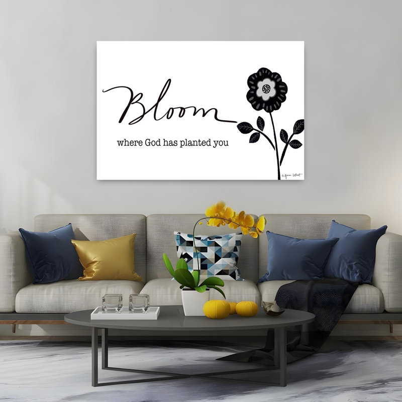 Art floral contemporain Bloom, H 60 po x l 40 po