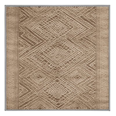 Washable Kahiko Patterns Hawaiian Area Rug