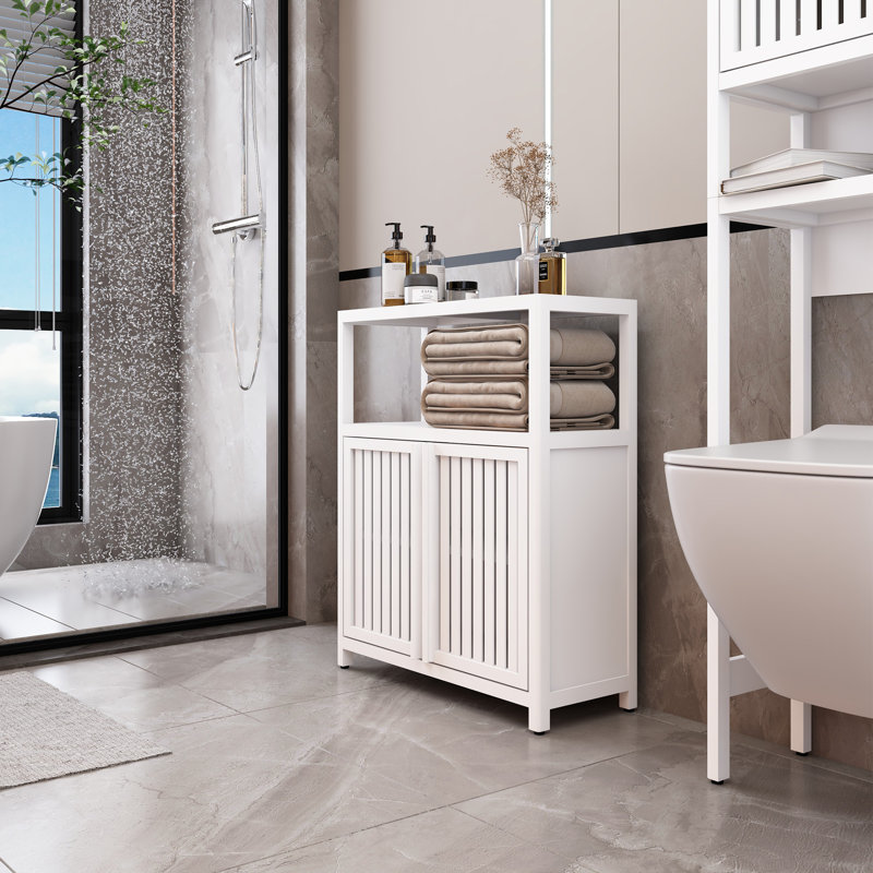 Bamboo Bathroom Storage Cabinet, Small Cabinet With Doors And Shelves, Bathroom Storage Bathroom Organizers And Storage, Storage Cabinet For Bathroom, Kitchen, Living Room