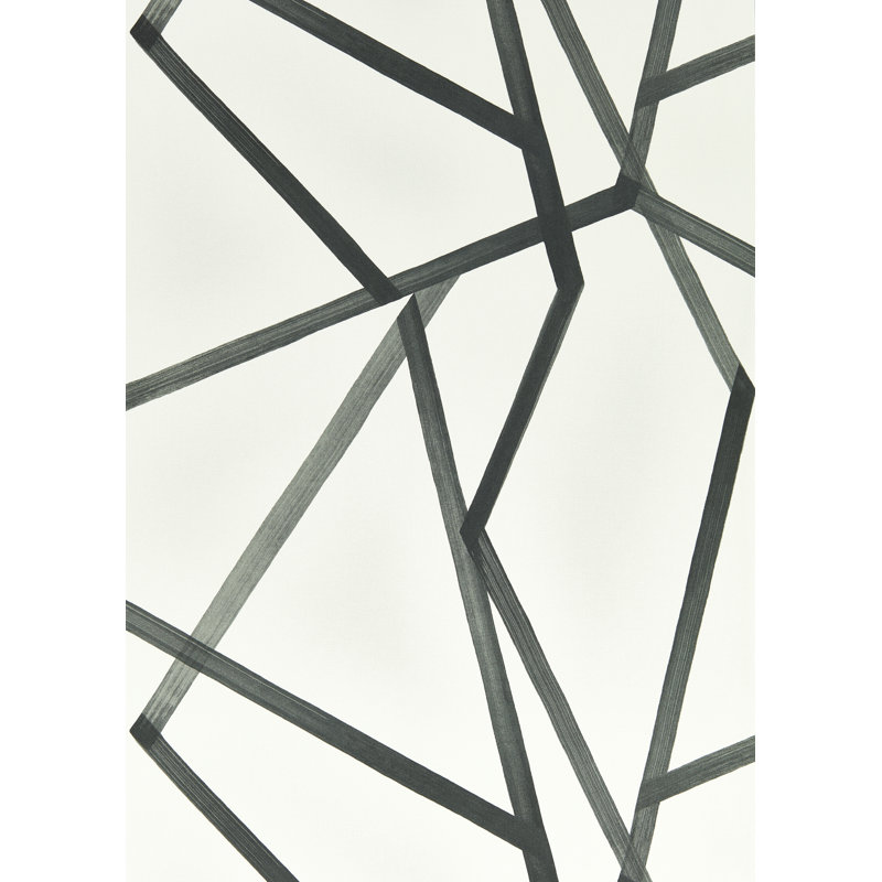 Sumi Wallpaper, Pearl/Charcoal