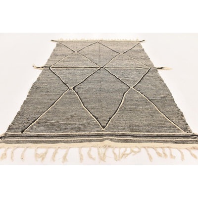 Tapis noir et blanc Noack