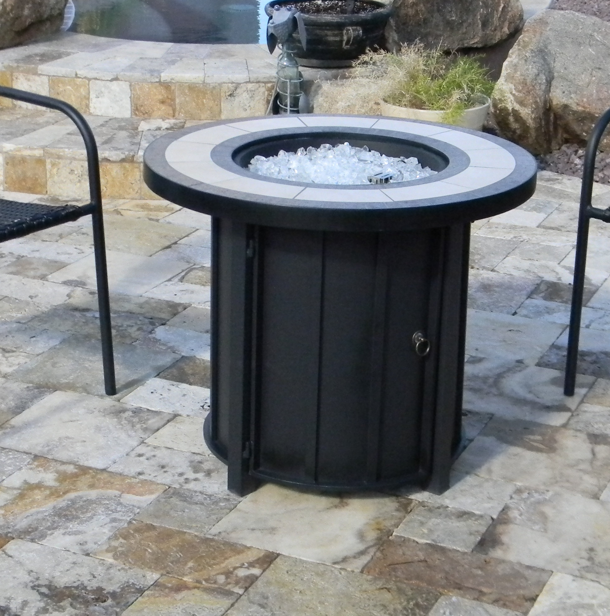 Ebern Designs Jemale Steel Propane Fire Pit Table Reviews